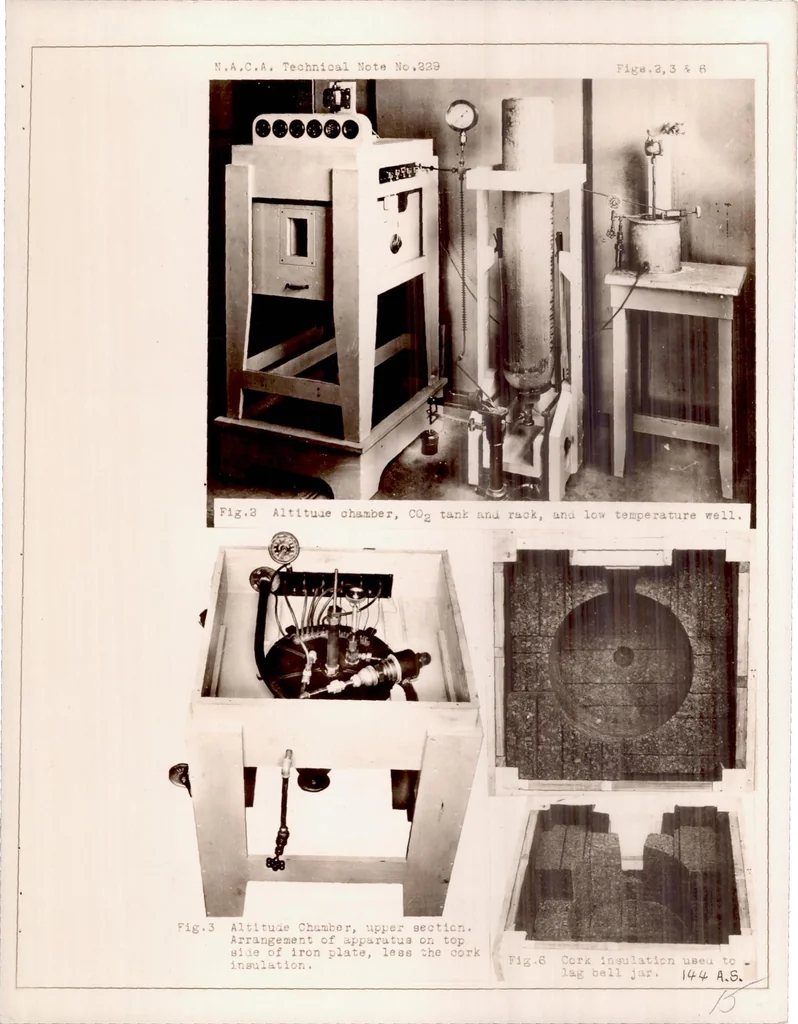 An illustration from An Altitude Chamber for the Study and Calibration of Aeronautical Instruments, 1925, leaf 15