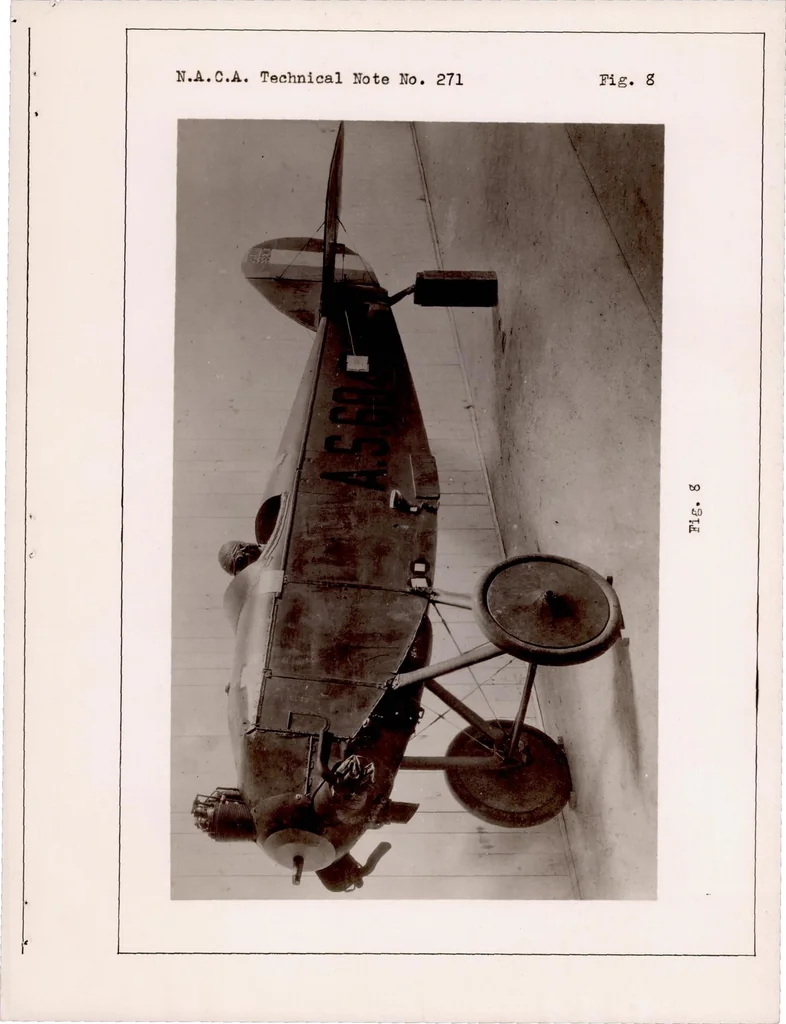 An illustration from Full Scale Drag Tests on Various Parts of Sperry Messenger Airplane, 1928, leaf 13