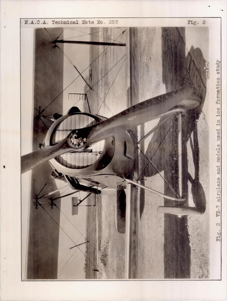 An illustration from The Formation of Ice upon Exposed Parts of an Airplane in Flight, 1928, leaf 12