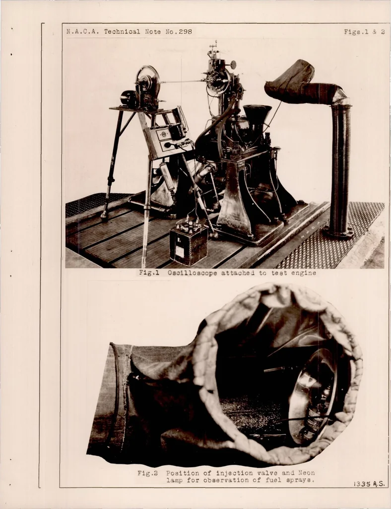 An illustration from The Determination of Several Spray Characteristics of a High-Speed Oil Engine Injection System with an Oscilloscope, 1928, leaf 12