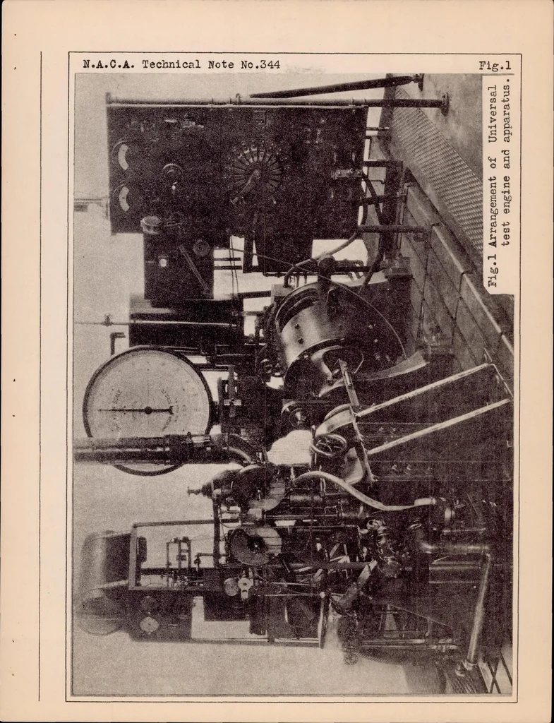An illustration from Performance of a High-Speed Compression-Ignition Engine Using Multiple Orifice Fuel Injection Nozzles, 1930, leaf 19