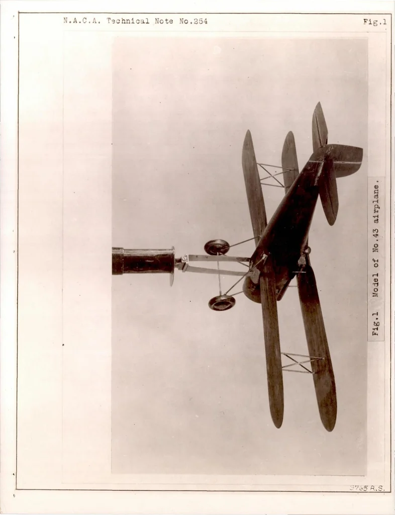 An illustration from Method of Correcting Wind Tunnel Data for Omitted Parts of Airplane Models, 1927, leaf 11