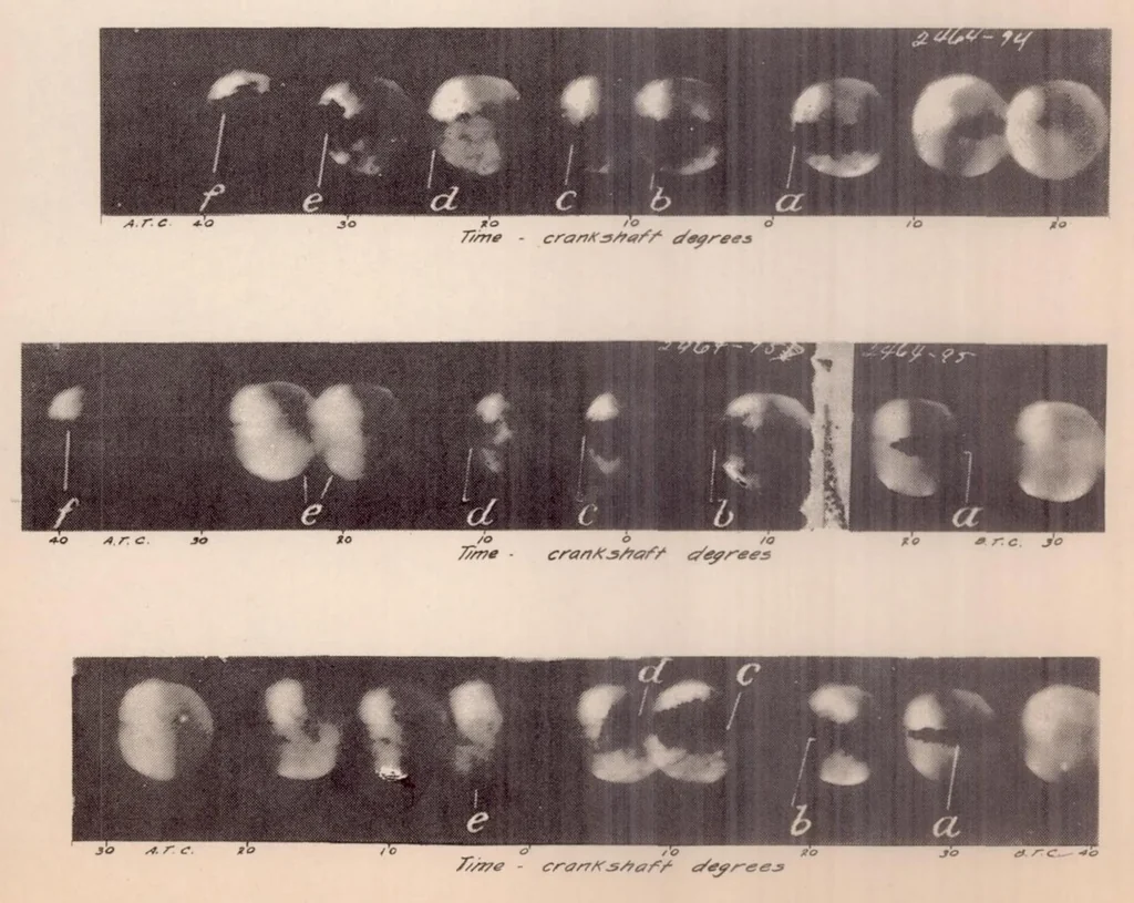 An illustration from The N.A.C.A. Apparatus for Studying the Formation and Combustion of Fuel Sprays and the Results from Preliminary Tests, 1931, leaf 30