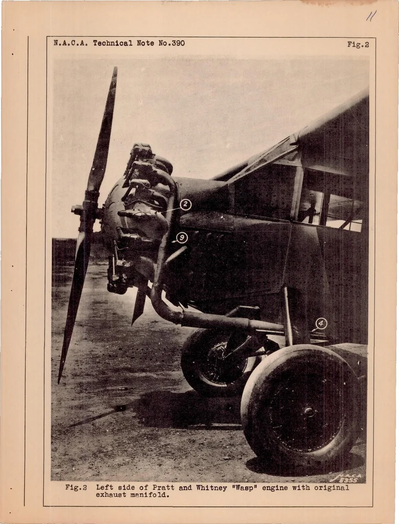 An illustration from A Method for Reducing the Temperature of Exhaust Manifolds, 1931, leaf 12