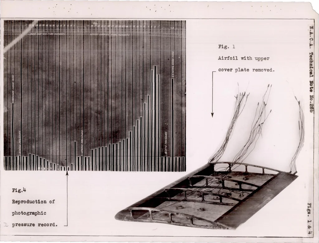 An illustration from Preliminary Investigation on Boundary Layer Control by Means of Suction and Pressure with the U.S.A. 27 Airfoil, 1928, leaf 20