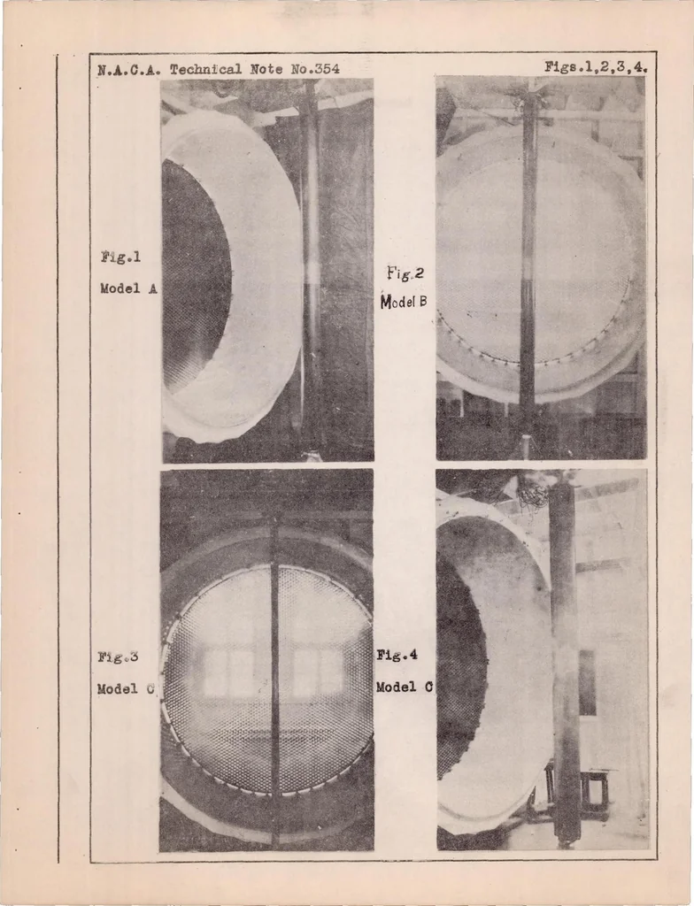 An illustration from An Investigation of the Phenomenon of Separation in the Air Flow Around Simple Quadric Cylinders, 1930, leaf 27