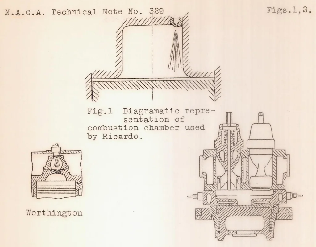 An illustration from Some Effects of Air Flow on the Penetration and Distribution of Oil Sprays, 1929, leaf 12