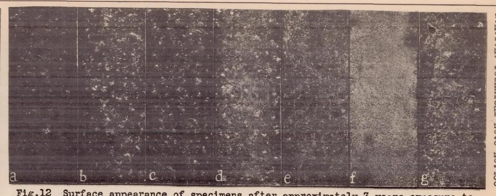 An illustration from Advantages of Oxide Films as Bases for Aluminum Pigmented Surface Coatings for Aluminum Alloys, 1931, leaf 25