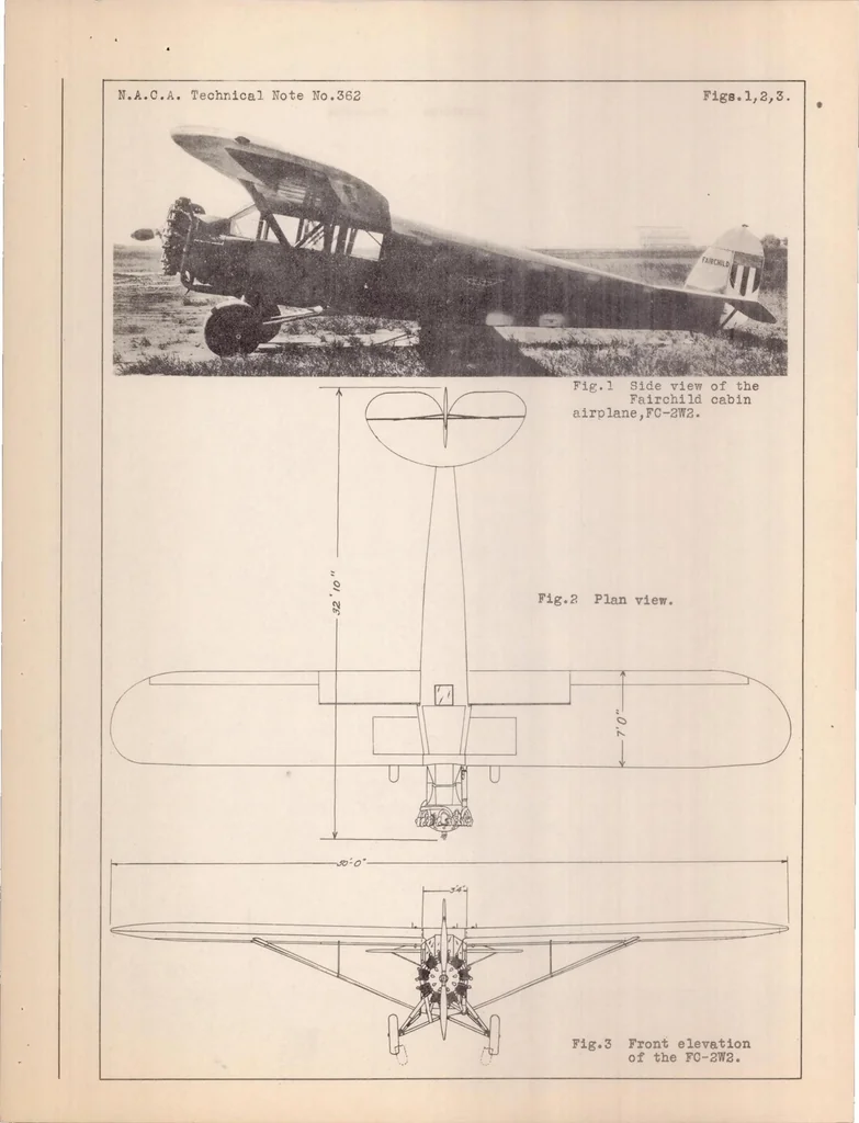 An illustration from Lift and drag characteristics of a cabin monoplane, 1931, leaf 15