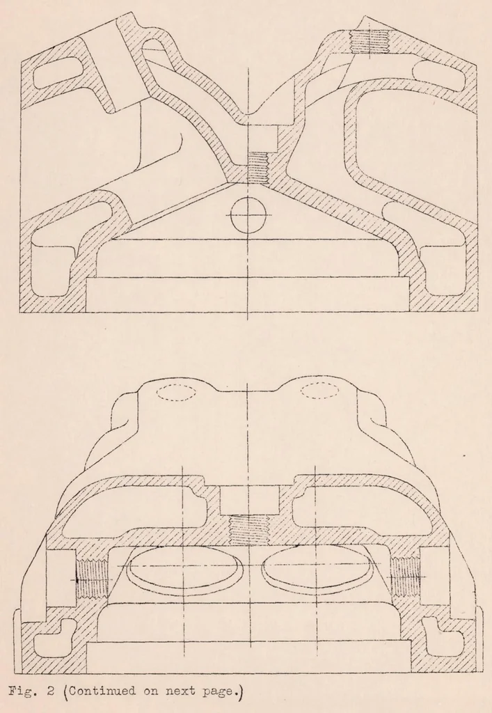 An illustration from The Use of Large Valve Overlap in Scavenging a Supercharged Spark-ignition Engine Using Fuel Injection, 1932, leaf 13