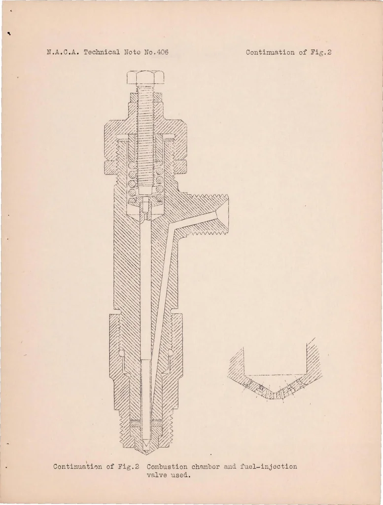 An illustration from The Use of Large Valve Overlap in Scavenging a Supercharged Spark-ignition Engine Using Fuel Injection, 1932, leaf 14