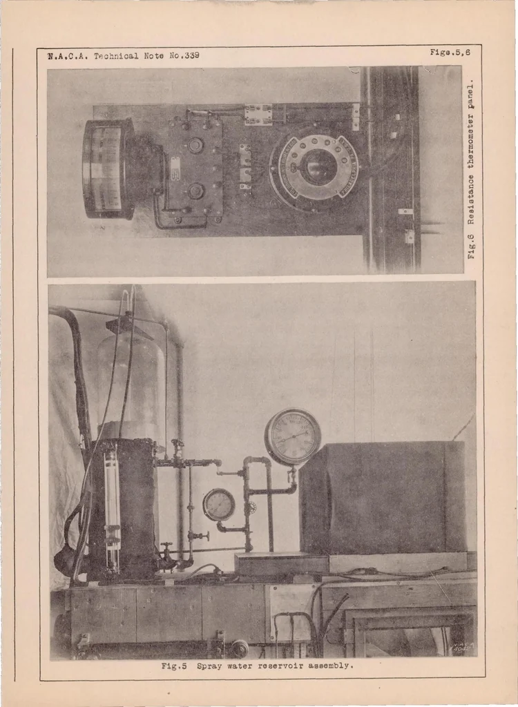 An illustration from Refrigerated Wind Tunnel Tests on Surface Coatings for Preventing Ice Formation, 1930, leaf 26