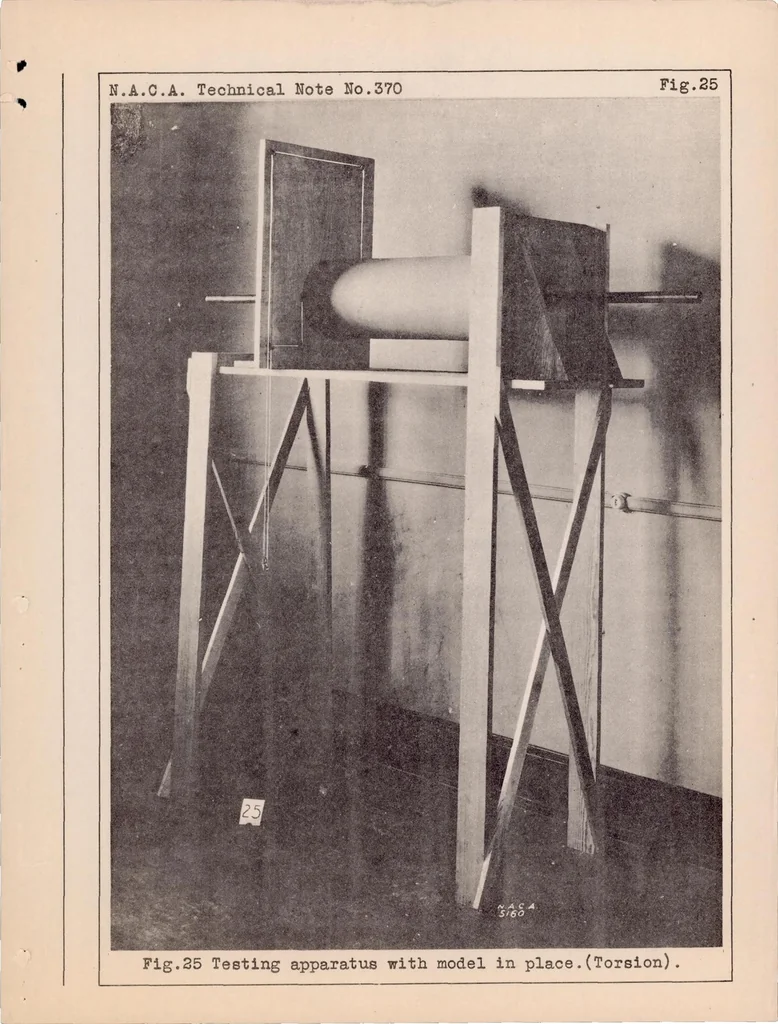 An illustration from Strength Tests on Paper Cylinder in Compression, Bending and Shear, 1931, leaf 25