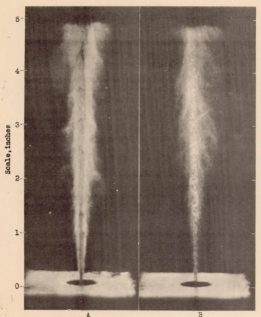 An illustration from Experiments on the Distribution of Fuel in Fuel Sprays, 1932, leaf 18