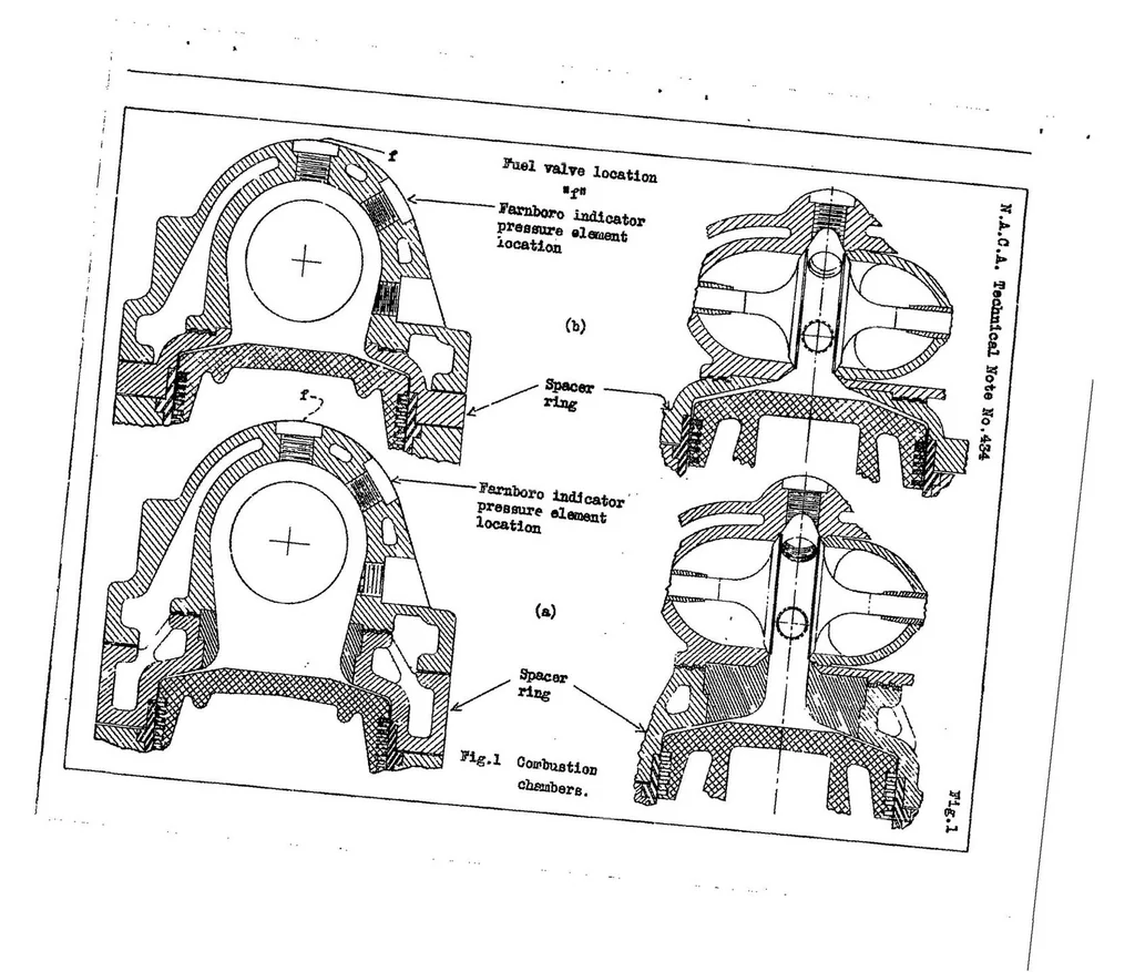 An illustration from Influence of several factors on ignition lag in a compression-ignition engine, 1932, leaf 9