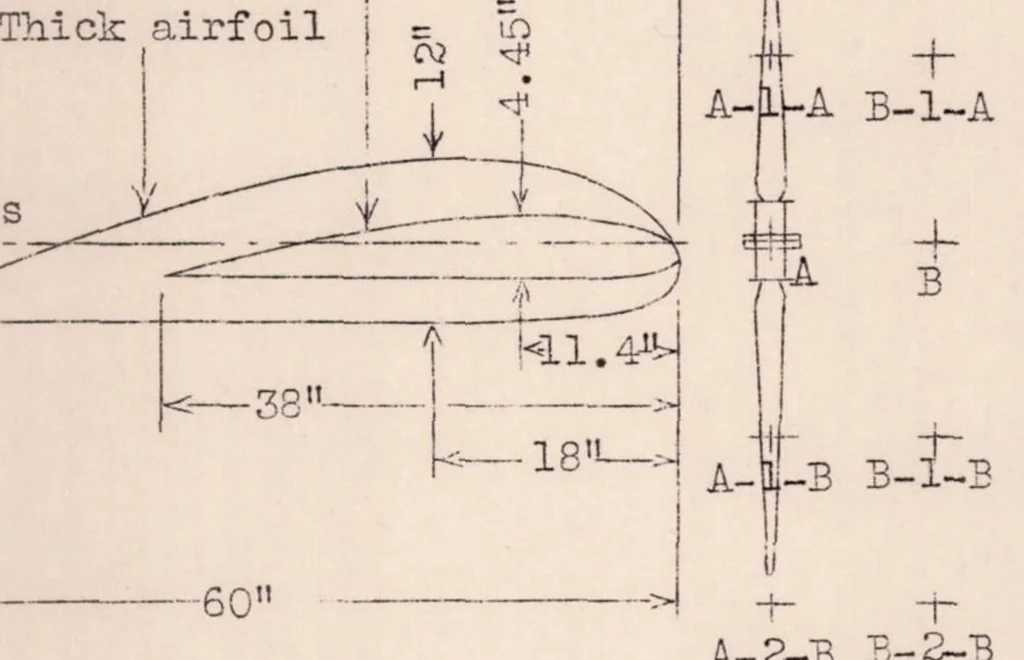 An illustration from The Effect of Propellers and Nacelles on the Landing Speeds of Tractor Monoplanes, 1932, leaf 14