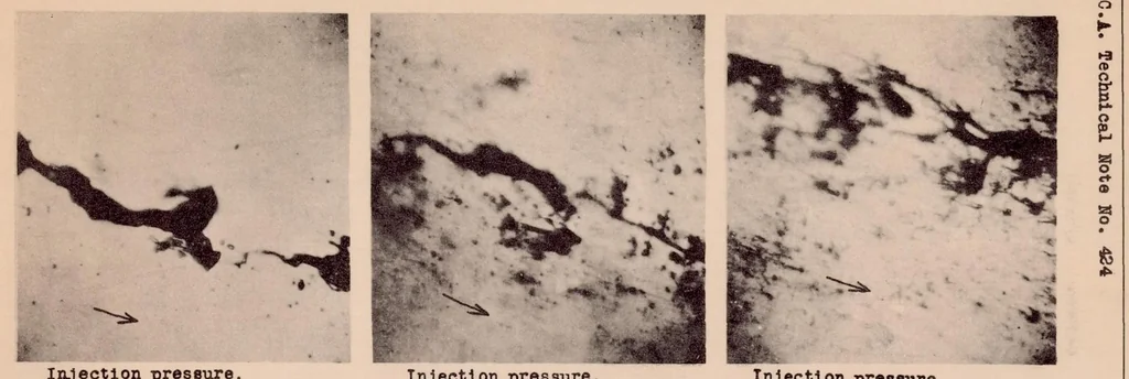 An illustration from Preliminary Photomicrographic Studies of Fuel Sprays, 1932, leaf 11
