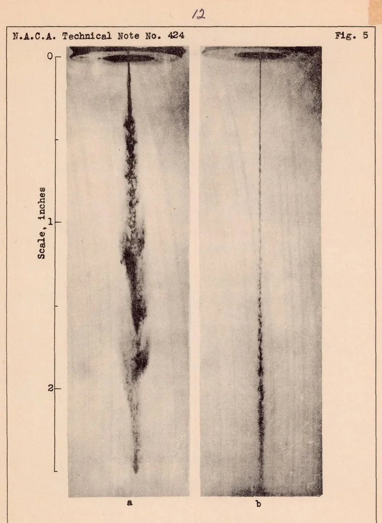 An illustration from Preliminary Photomicrographic Studies of Fuel Sprays, 1932, leaf 12