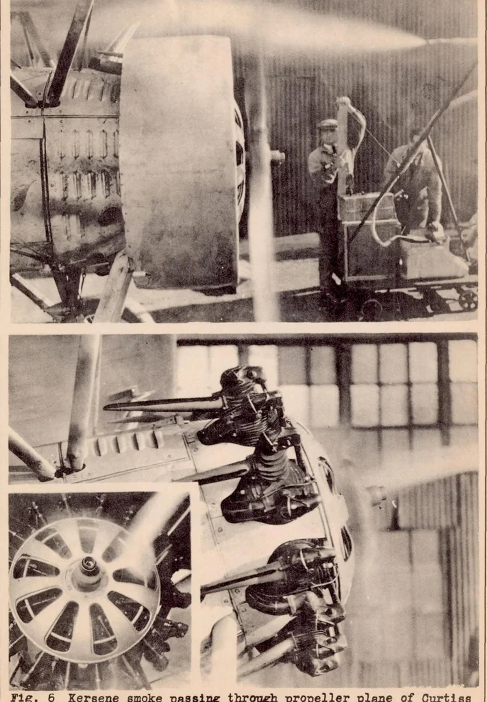 An illustration from Methods of Visually Determining the Air Flow Around Airplanes, 1932, leaf 14