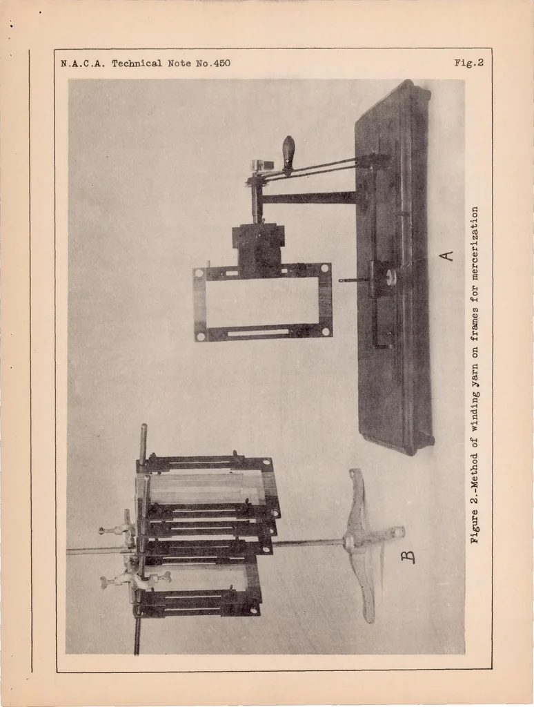 An illustration from Mercerization of Cotton for Strength with Special Reference to Aircraft Cloth, 1933, leaf 19