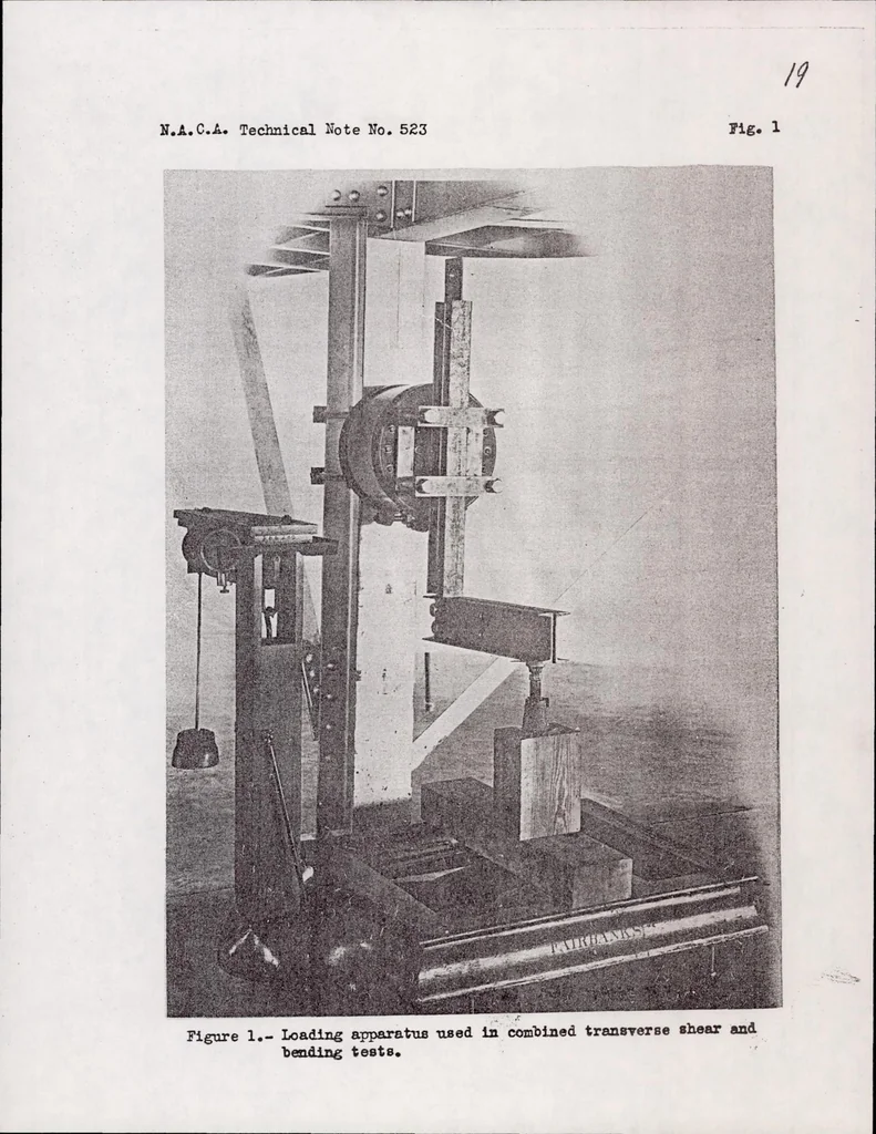 An illustration from Strength Tests of Thin-walled Duralumin Cylinders in Combined Transverse Shear and Bending, 1935, leaf 20