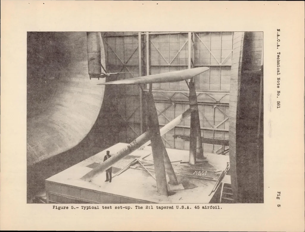 An illustration from Full-scale Wind-tunnel to Determine a Satisfactory Location for a Service Pitot-static Tube on a Low-wing Monoplane, 1936, leaf 12