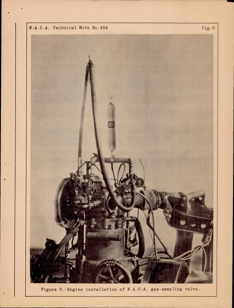 An illustration from The N.A.C.A. Combustion Chamber Gas-sampling Valve and Some Preliminary Test Results, 1933, leaf 16