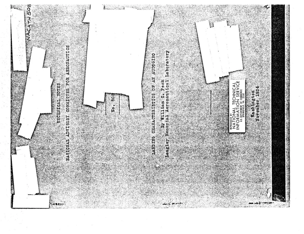 An illustration from Landing characteristics of an autogiro, 1934, leaf 2