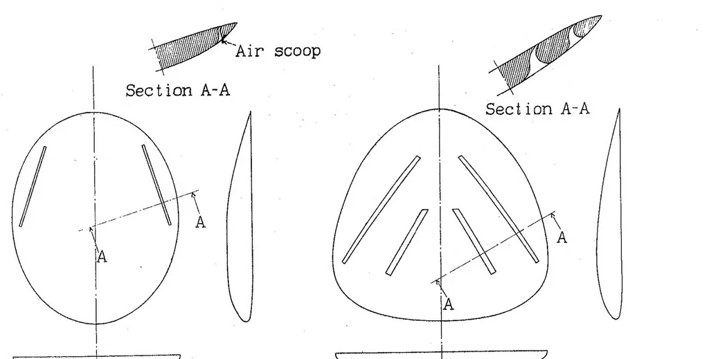 An illustration from Aerodynamic characteristics of several airfoils of low aspect ratio, 1935, leaf 12