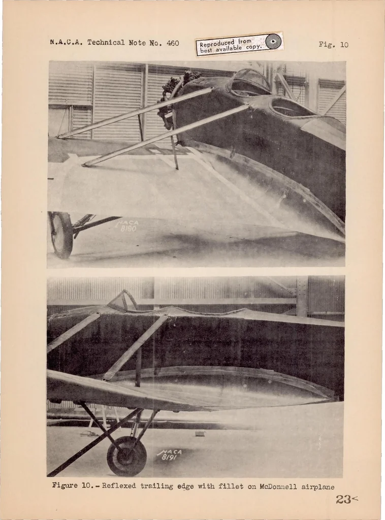 An illustration from Full-scale Wind-tunnel Research on Tail Buffeting and Wing-fuselage Interference of a Low-wing Monoplane, 1933, leaf 24