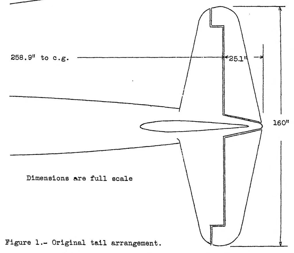 An illustration from Effect of changes in tail arrangement upon the spinning of a low-wing monoplane model, 1936, leaf 9