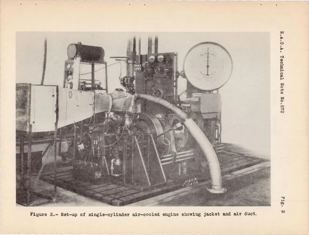 An illustration from Performance of Air-cooled Engine Cylinders Using Blower Cooling, 1936, leaf 21