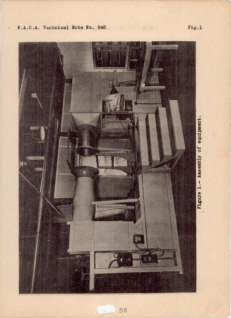 An illustration from Comparative Tests of Pitot-static Tubes, 1935, leaf 39