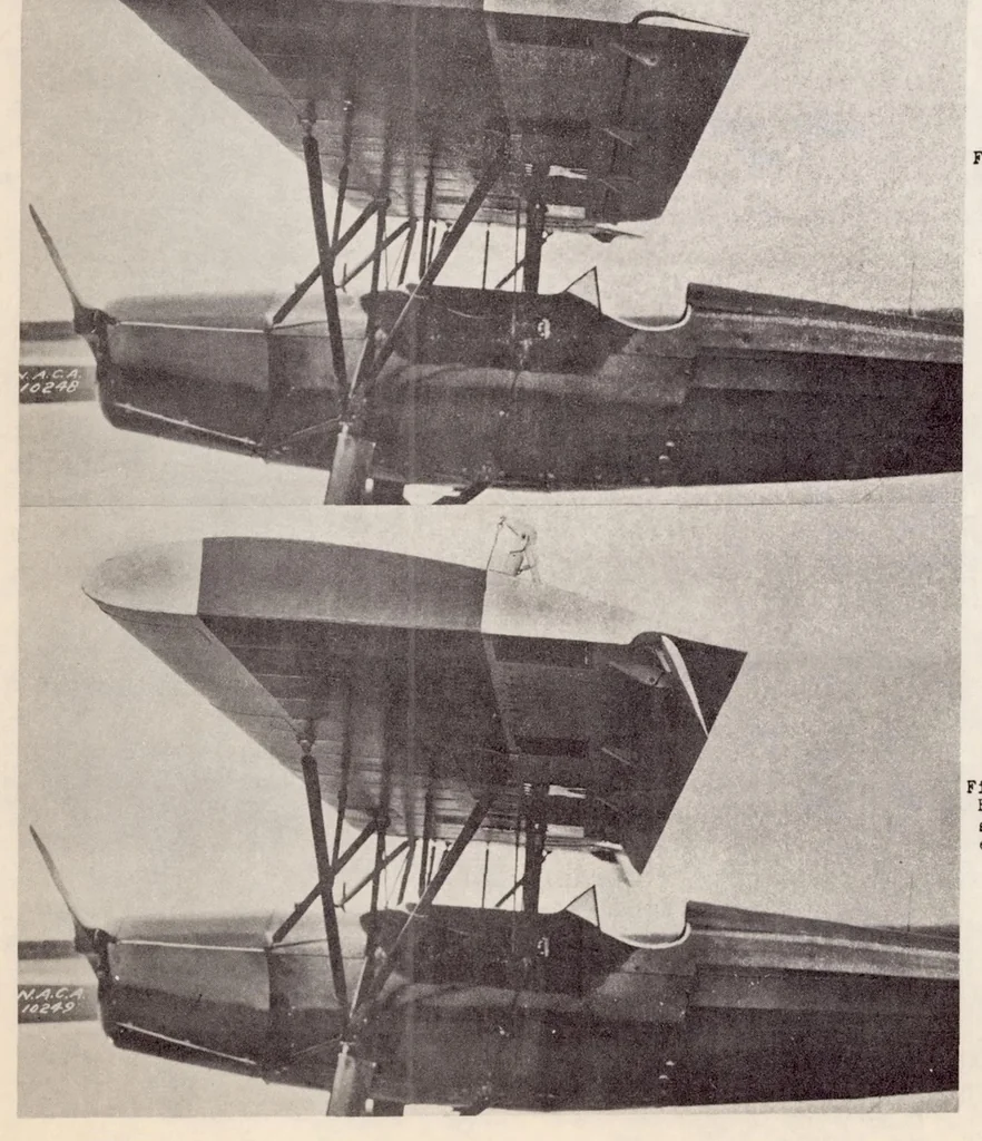 An illustration from Flight Tests of a Balanced Split Flap with Particular Reference to Rapid Operation, 1935, leaf 17
