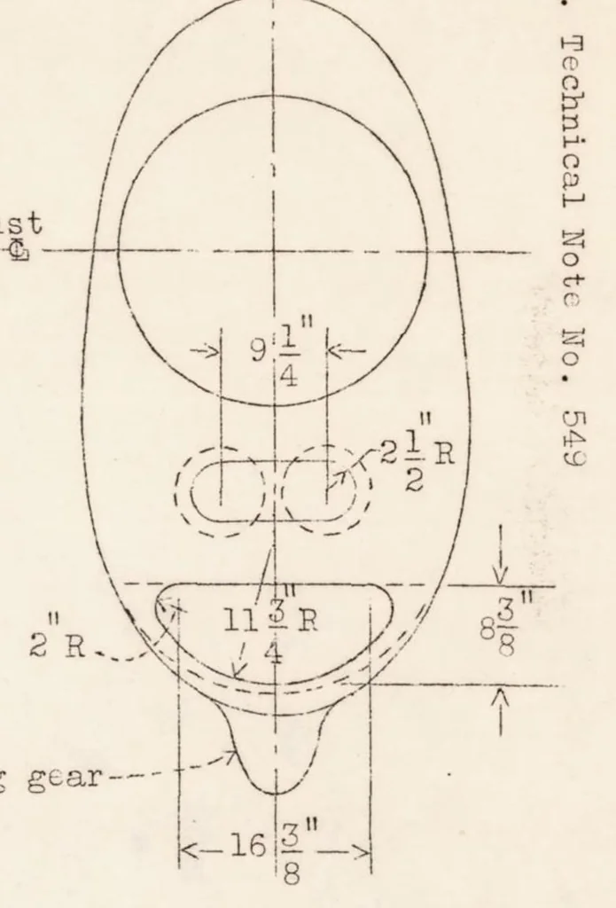 An illustration from Drag of Prestone and Oil Radiators on the YO-31A Airplane, 1935, leaf 6