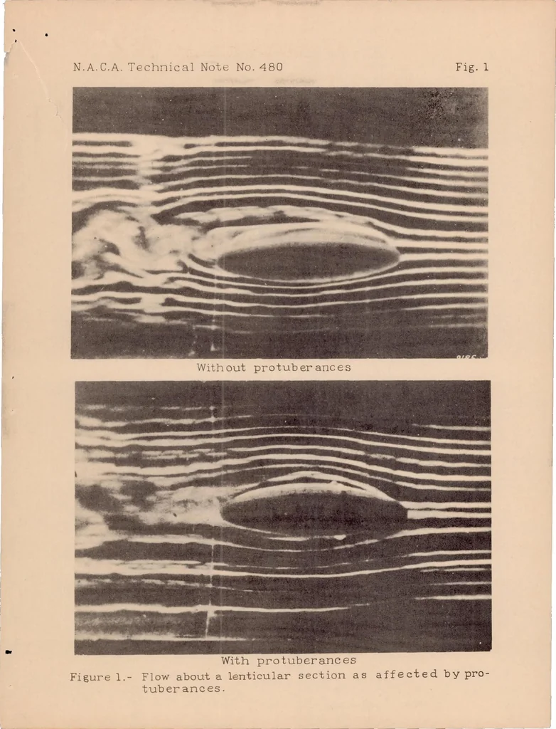 An illustration from The Drag of Streamline Wires, 1933, leaf 9