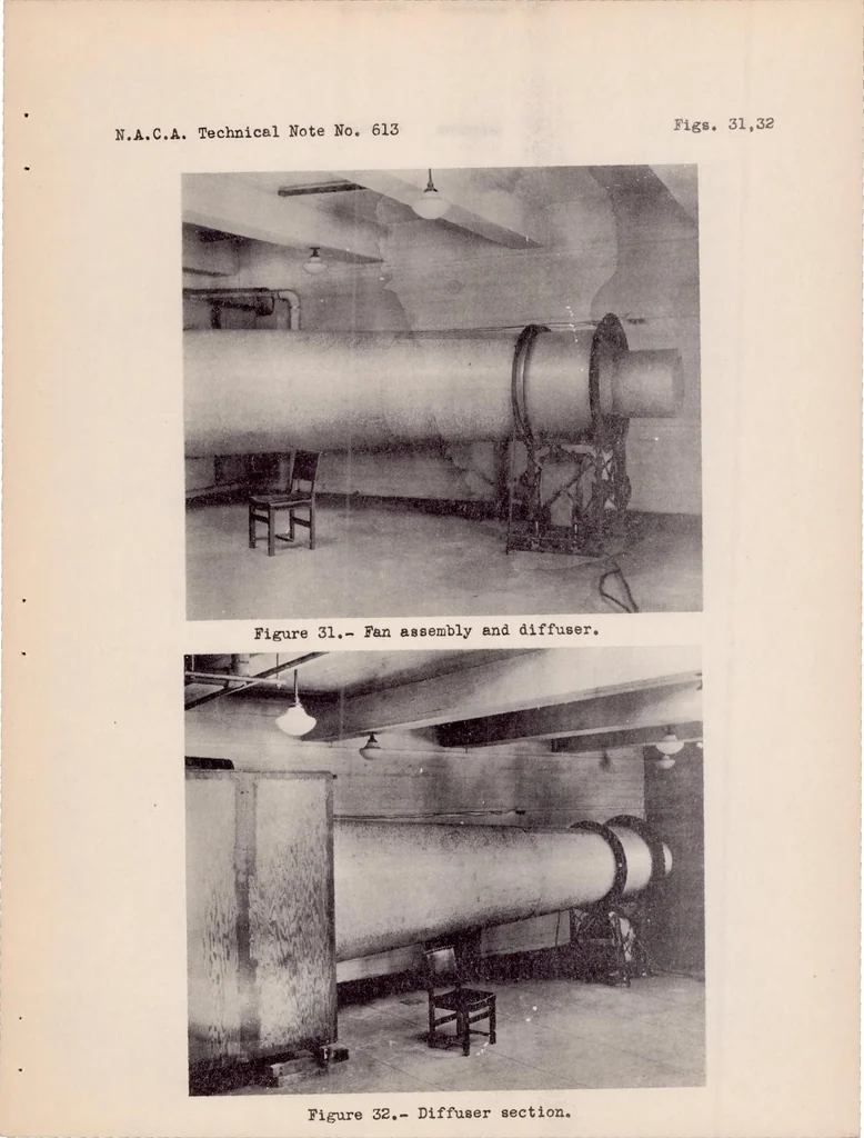 An illustration from The Effect of Curvature on the Transition from Laminar to Turbulent Boundary Layer, 1937, leaf 32