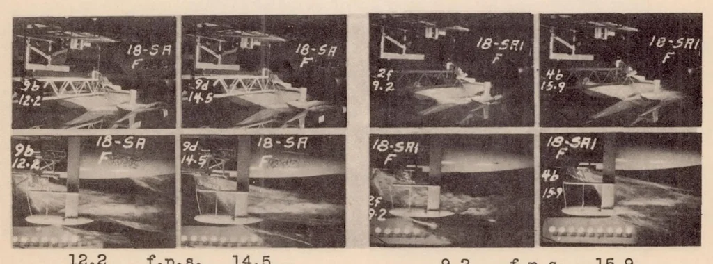 An illustration from The Effect of Spray Strips on a Model of the P3M-1 Flying Boat Hull, 1933, leaf 11