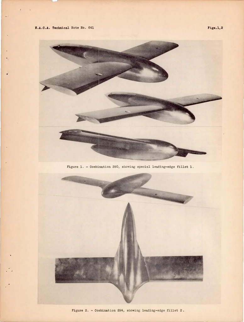 An illustration from Interference of Wing and Fuselage from Tests of 17 Combinations in the NACA Variable-density Tunnel Combination with Special Junctures, 1938, leaf 18