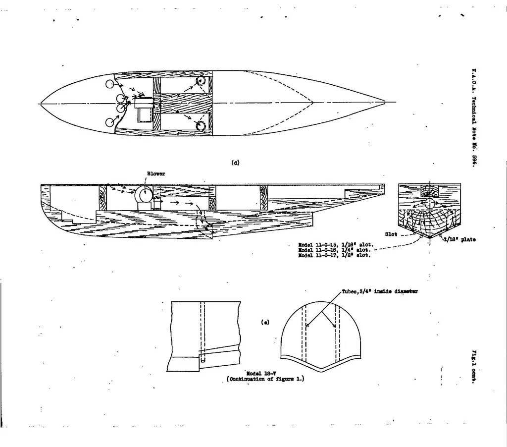 An illustration from Tank tests of two models of flying-boat hulls to determine the effect of ventilating the step, 1937, leaf 10