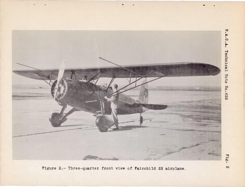 An illustration from Flight Tests of an Airplane Showing Dependence of the Maximum Lift Coefficient on the Test Conditions, 1937, leaf 14
