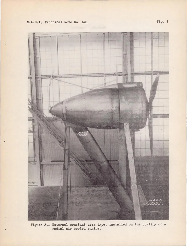 An illustration from Wind-tunnel Tests of Carburetor-intake Rams, 1938, leaf 9