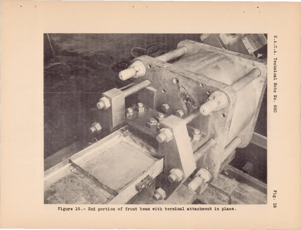 An illustration from Fatigue Testing of Wing Beam by the Resonance Method, 1938, leaf 35