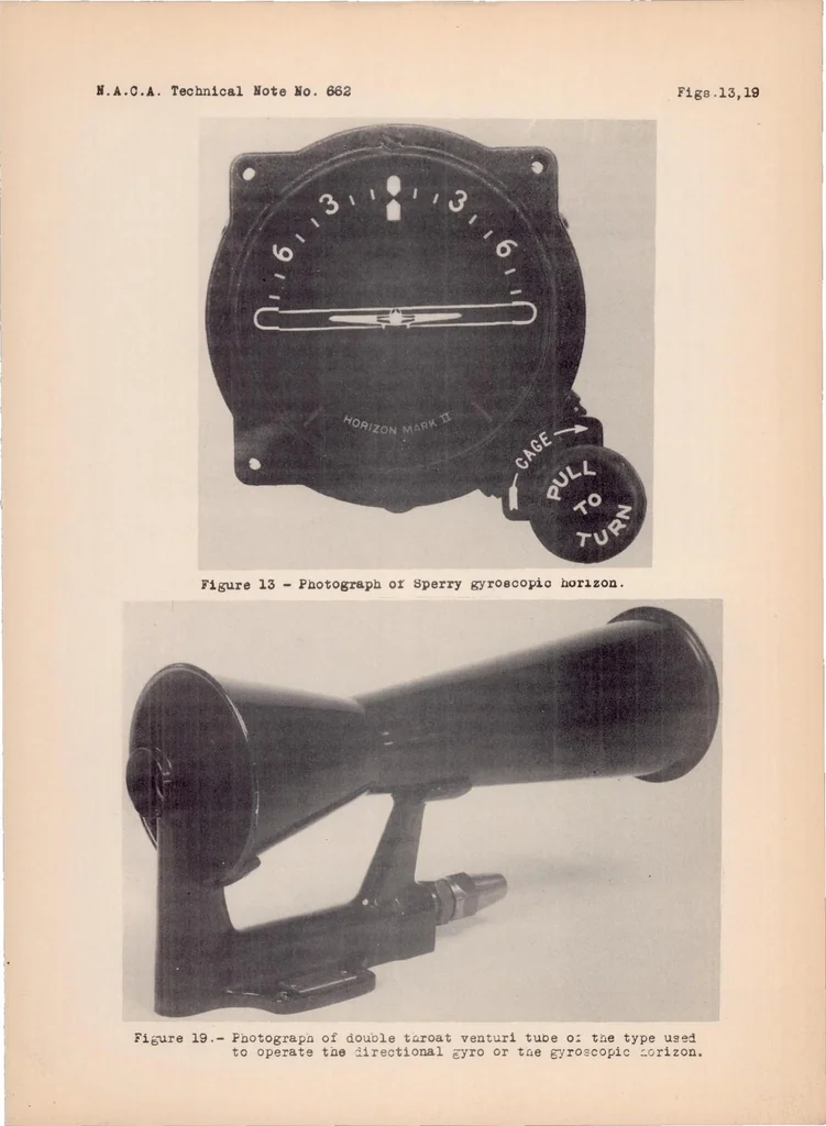An illustration from Gyroscopic Instruments for Instrument Flying, 1938, leaf 47