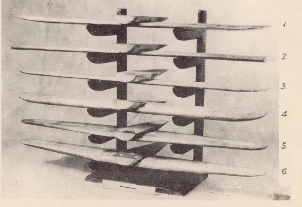 An illustration from Free-spinning Wind-tunnel Tests of a Low-wing Monoplane with Systematic Changes in Wings and Tails III : Mass Distributed Along the Wings, 1938, leaf 16