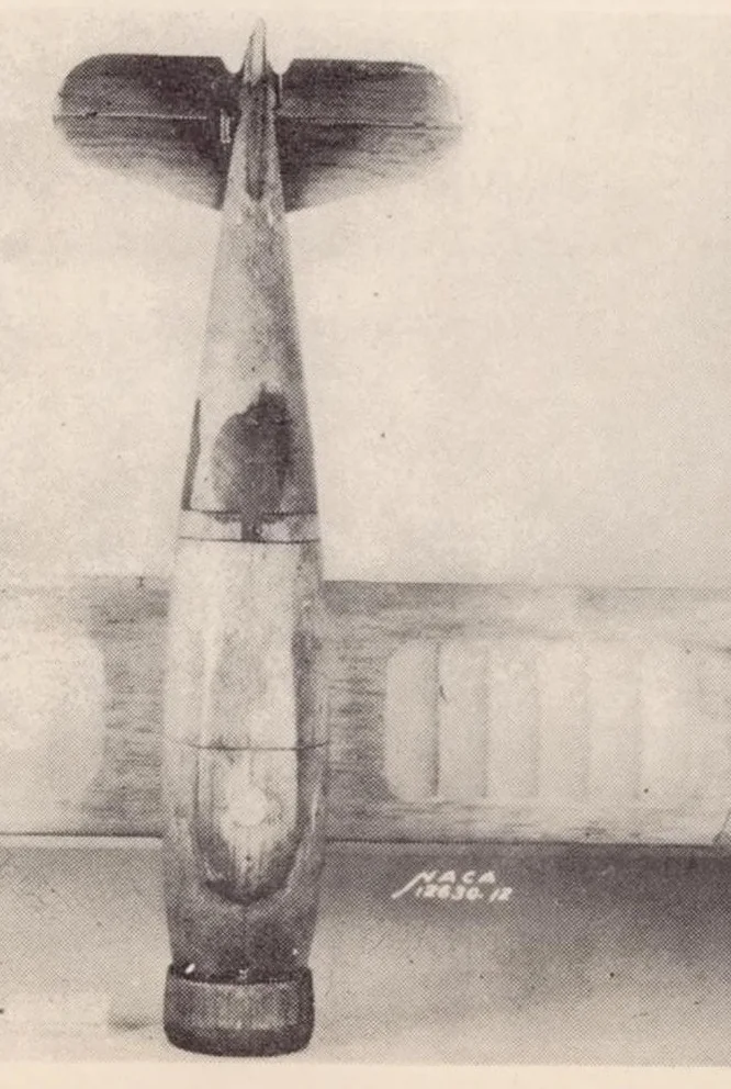 An illustration from Free-spinning Wind-tunnel Tests of a Low-wing Monoplane with Systematic Changes in Wings and Tails III : Mass Distributed Along the Wings, 1938, leaf 16