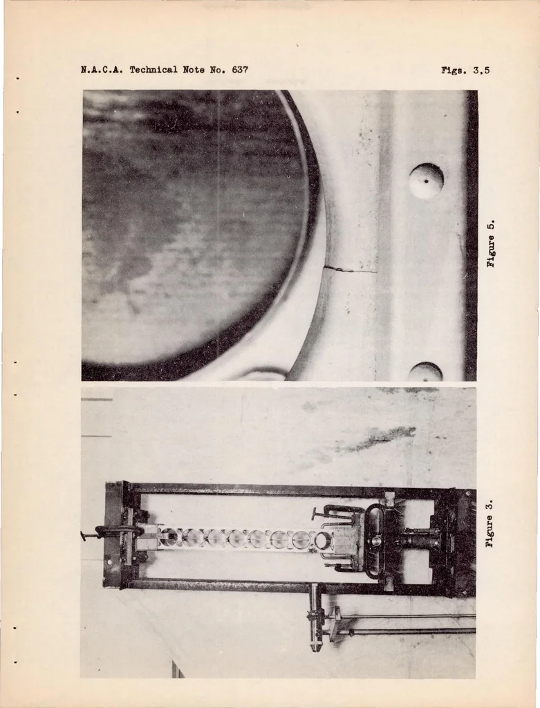 An illustration from Preliminary Fatigue Studies on Aluminum Alloy Aircraft Engines, 1938, leaf 40