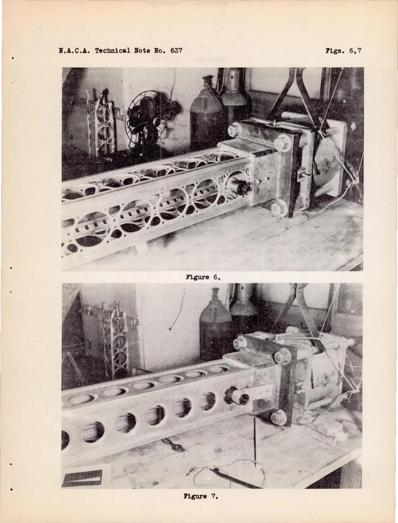 An illustration from Preliminary Fatigue Studies on Aluminum Alloy Aircraft Engines, 1938, leaf 42