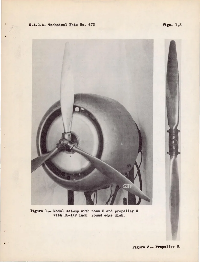 An illustration from The Pressure Available for Ground Cooling in Front of the Cowling of Air-cooled Airplane Engines, 1938, leaf 10