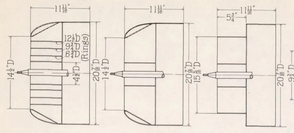 An illustration from The Pressure Available for Ground Cooling in Front of the Cowling of Air-cooled Airplane Engines, 1938, leaf 11
